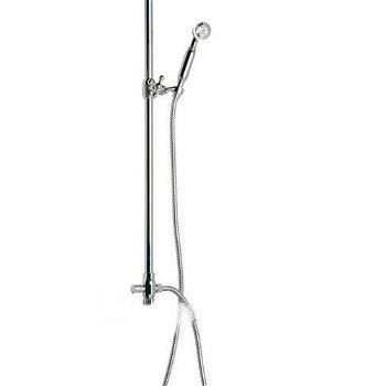 SAPHO - ANTEA sprchový stĺp k napojeniu na batériu, hlavová a ručná sprcha, chróm SET031