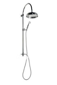 SAPHO - ANTEA sprchový stĺp k napojeniu na batériu, hlavová a ručná sprcha, chróm SET031
