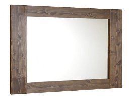 SAPHO - BRAND zrkadlo v drevenom ráme 1000x800, morený smrek BA056S