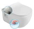 SAPHO - BRILLA CLEANWASH závesná WC misa s bidet. spŕškou, Rimless, 36,5x53cm, biela 100612