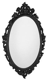 SAPHO - DESNA zrkadlo v ráme, 80x100cm, čierna IN357
