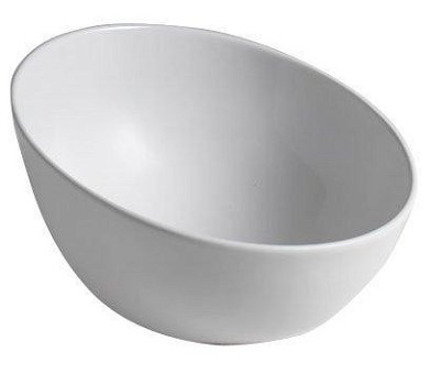 SAPHO - DOME OBLIQUO keramické umývadlo na dosku, Ø 44,5cm, biela WH031