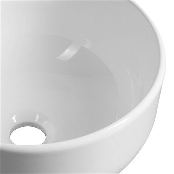 SAPHO - EI keramické umývadlo na dosku, Ø 33cm, biela TU0077