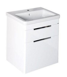 SAPHO - ELLA umývadlová skrinka 46,5x65x38,5cm s umývadlom CITY, 2x zásuvka,biela (70052) EL052-3030-01