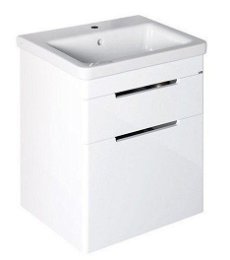 SAPHO - ELLA umývadlová skrinka 56,5x65x43cm s umývadlom CITY, 2x zásuvka, biela (70062) EL062-3030-01