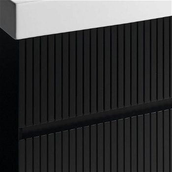 SAPHO - FILENA umývadlová skrinka 57x51,5x43cm, čierna mat strip FID1260BS