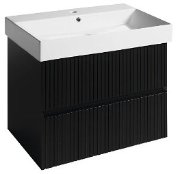 SAPHO - FILENA umývadlová skrinka 67x51,5x43cm, čierna mat strip FID1270BS