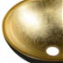 SAPHO - MURANO BLACK-GOLD sklenené umývadlo na dosku, priemer 40cm, zlata/čierna AL5318-77