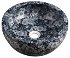 SAPHO - PRIORI keramické umývadlo na dosku Ø 41 cm, modré kvety PI038