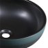 SAPHO - PRIORI keramické umývadlo na dosku Ø 41cm, čierna/zelená PI039