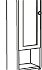 SAPHO - RETRO skrinka k zrcadlu 25x115x20cm, starobiela, ľavá 1706