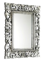 SAPHO - SAMBLUNG zrkadlo v ráme, 60x80cm, strieborná IN115