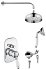 SAPHO SAPHO - KIRKÉ WHITE podomietkový sprchový set s pákovou batériou, 2 výstupy, biela páčka, chróm KI42BC-01