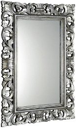 SAPHO - SCULE zrkadlo v ráme, 80x120cm, strieborná IN308