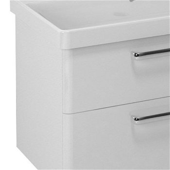 SAPHO - THEIA umývadlová skrinka 75,6x50x44,2cm, 2x zásuvka, biela TH080-3030