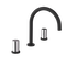 SAPHO - ULTRATAP  trojprvková umývadlová batéria, čierná mat/chróm UT017TBC