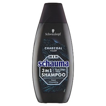Schauma Šampón pre mužov 3v1 Charocal + Clay ( Hair Body Face Shampoo) 400 ml