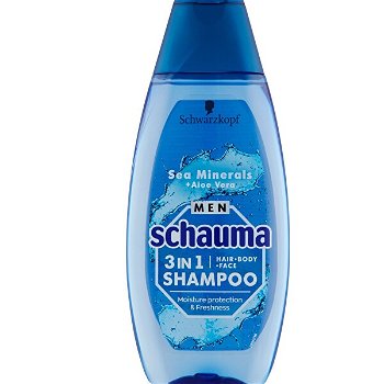 Schauma Šampón pre mužov 3v1 Sea Mineral s + Aloe Vera ( Hair Face Body Shampoo) 400 ml