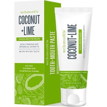 Schmidt´s Zubná pasta Coconut & Lime (Tooth + Mouth Paste) 133 g