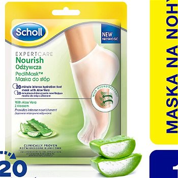 Scholl Vyživujúce maska na nohy s aloe vera Expert Care (Foot Mask) 1 pár