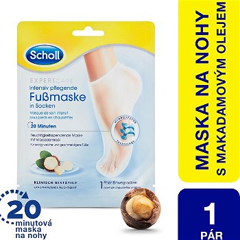 Scholl Vyživujúce maska na nohy s makadamovými olejom Expert Care (Foot Mask) 1 pár