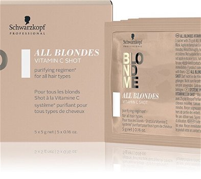 Schwarzkopf Professional Detox ikační vitamínová kúra pre matné blond vlasy BLONDME (Vitamin Shot) 5 x 5 g