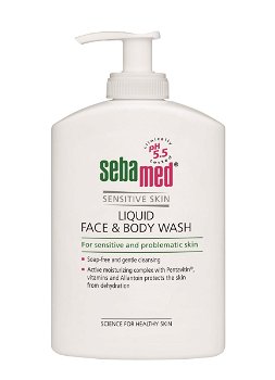 Sebamed Jemná umývacia emulzia na tvár a telo s pumpičkou Classic(Liquid Face & Body Wash) 400 ml