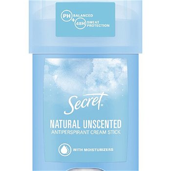 Secret Tuhý krémový antiperspirant Natura l unscented 40 ml
