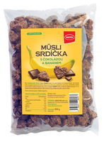 SEMIX Srdiečka s čokoládou a banánmi 500 g