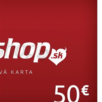 Sexshop Darčekový poukaz v hodnote 50 €