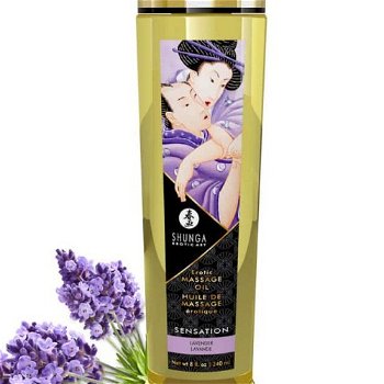 Shunga Sensation erotický masážny olej Levanduľa 240ml
