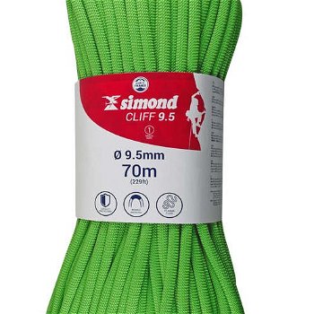 SIMOND Lano Ciff 9,5 mm × 70 M Zelené
