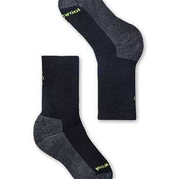 Smartwool K HIKE FULL CUSHION CREW Detské outdoorové ponožky, čierna, veľkosť