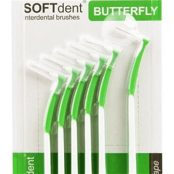SOFTdent Butterfly Medzizubná kefka zahnutá XL 0,8 mm