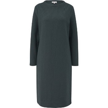 s.Oliver RL LONG SLEEVE DRESS NOOS Midi šaty, tmavo zelená, veľkosť