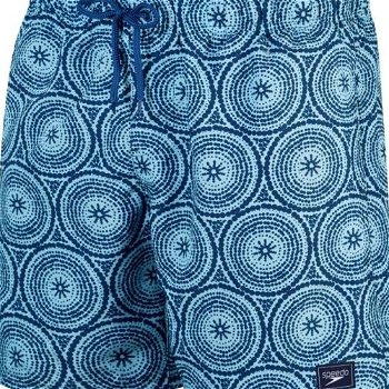 Speedo PRINTED LEISURE 18 WATERSHORT Pánske plavecké šortky, modrá, veľkosť