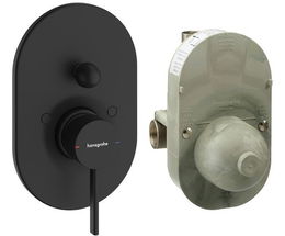 Sprchová a vaňová batéria Hansgrohe Zesis S vrátane podomietkového telesa matná čierna 74418670