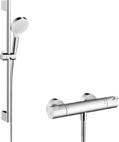 Sprchový systém Hansgrohe Crometta s termostatickou batériou biela/chróm 27812400