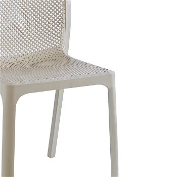Stohovateľná stolička, sivohnedá taupe/plast, LARKA
