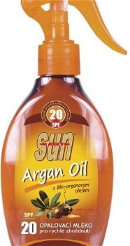 Sun Opaľovacie mlieko s arganovým olejom OF 20 rozprašovacia 200 ml