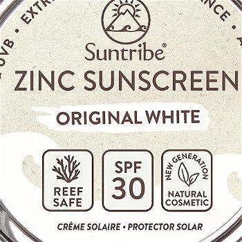 Suntribe Prírodný opaľovací krém so zinkom SPF 30 Obličej & Sport biela 45 g