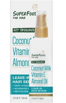 SUPERFOODS Get Drenched sérum - kokosové mlieko, vitamín E a mandľový olej 60 ml