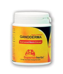 SUPERIONHERBS Ganoderma, Duanwood Red Reishi, Extrakt 40% polysacharidov 90 kapsúl