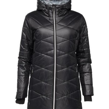 Swix MAYEN COAT W Zateplený voľnočasový dámsky kabát, čierna, veľkosť