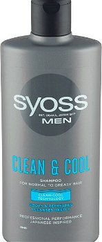 Syoss Šampón pre mužov pre normálnu až mastné vlasy Clean & Cool (Shampoo) 440 ml