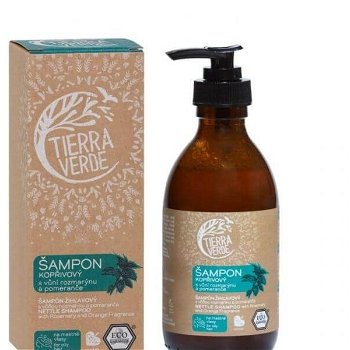 Tierra Verde Kopřivový šampon na mastné vlasy s vůní rozmarýnu a pomeranče 230 ml