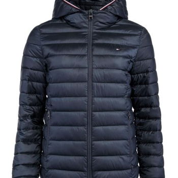 Tommy Hilfiger LW PADDED GLOBAL STRIPE JACKET Dámska jesenná bunda, tmavo modrá, veľkosť