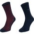 Tommy Hilfiger WOMEN SEASONAL TENCEL SOCK 2P RIB Dámske ponožky, tmavo modrá, veľkosť