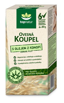 Topnatur Ovsená kúpeľ s konopným olejom 6 x 30 g