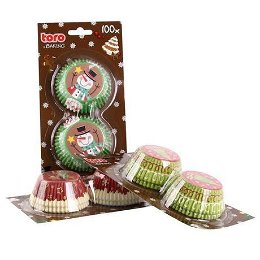 TORO Papierové košíčky na muffiny TORO 100ks vianočné